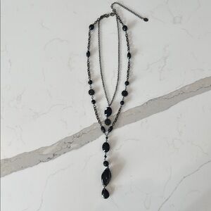 Black Beaded Necklace
